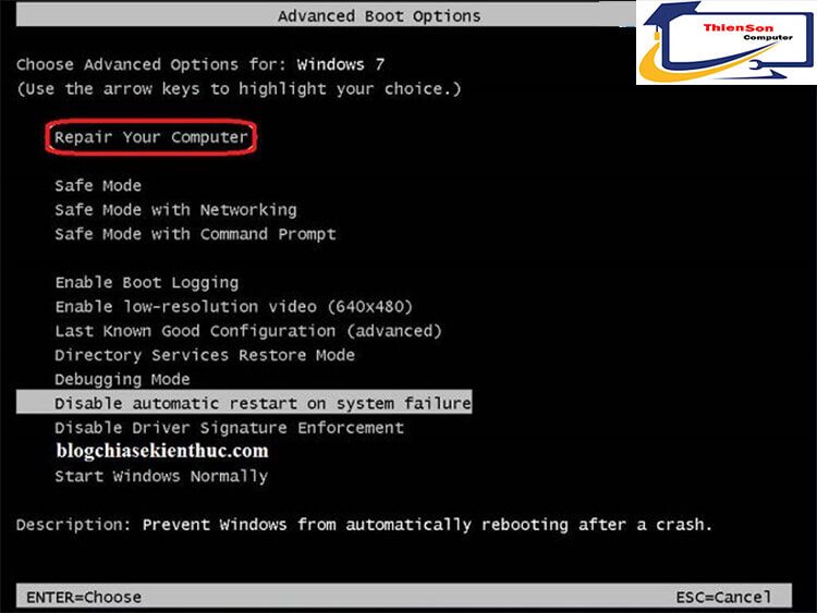 Cách sửa lỗi Windows Error Recovery - TRONG WIN VISTA, 7, 8, 10