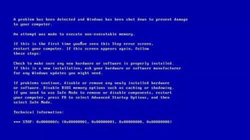 Sửa lỗi Attempted Execute on Noexecute Memory trên Windows 10