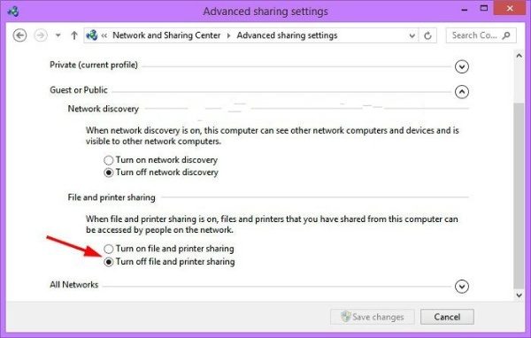Hướng dẫn sửa lỗi không thể tắt password protected sharing trong Windows 7