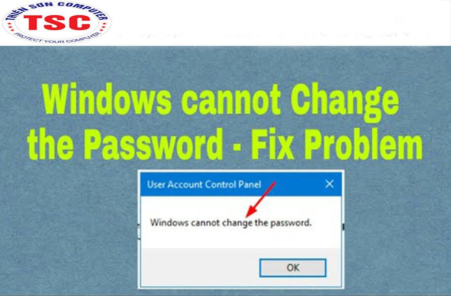 Windows cannot change the password