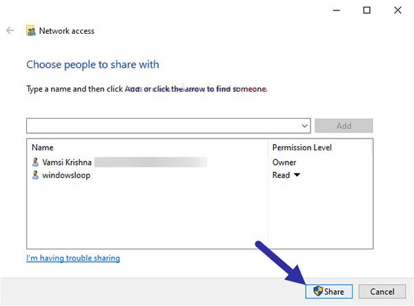 Cách chia sẻ dữ liệu trên Windows 10
