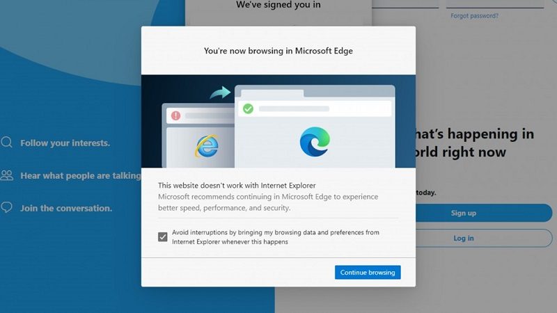 Cách sửa lỗi internet Explorer buộc mở các trang web trong Edge