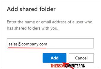 Cách thêm mail dùng chung trong Outlook và Outlook Web App