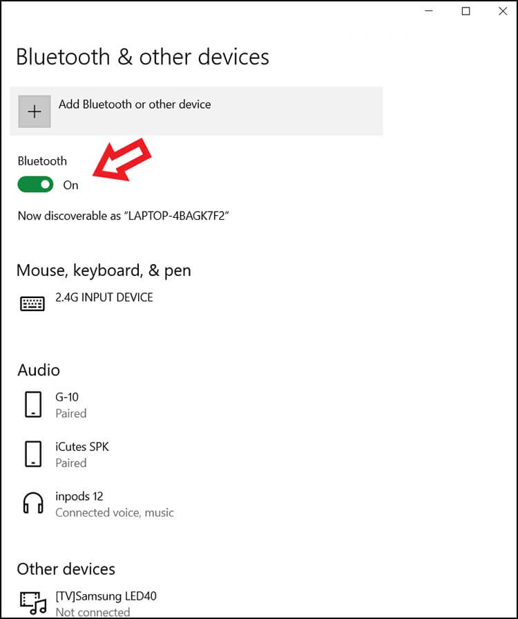 Cách bật bluetooth trên laptop Windowns 10 đơn giản