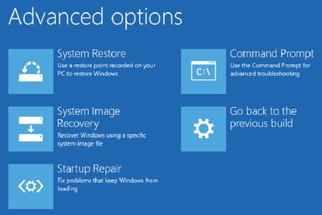  Hướng dẫn cách truy cập Advanced Options Windows 