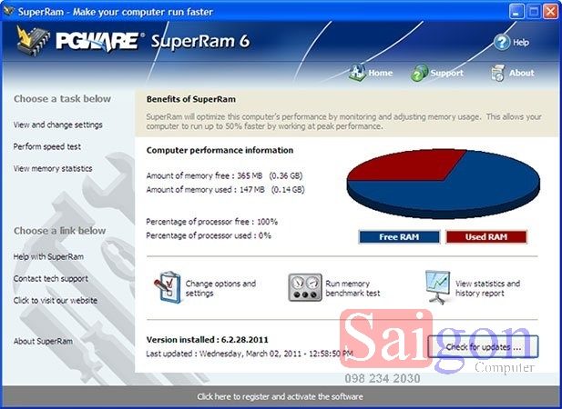 Phần mềm PGWARE SuperRam
