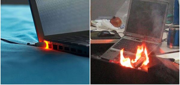 Cảnh báo cháy nổ pin laptop do vừa sạc vừa xài
