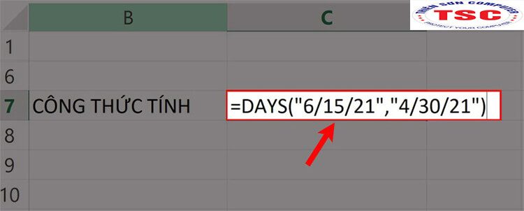 Cách sử dụng hàm đếm ngày trong Excel đơn giản