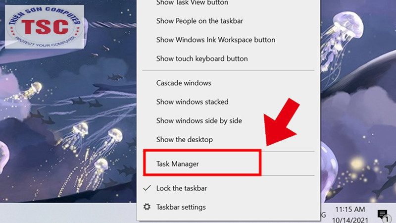 Chọn Task Manager.