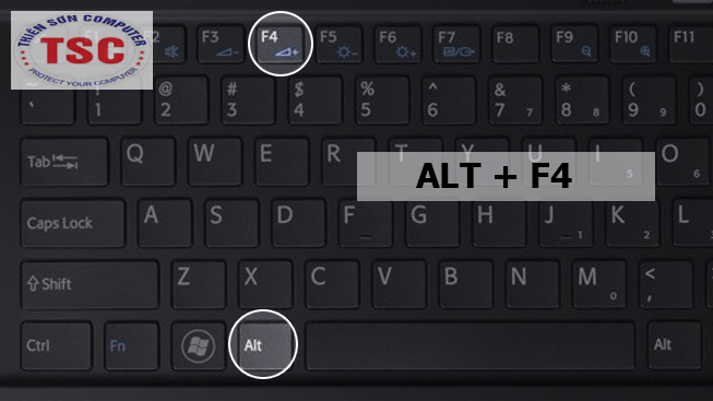 Giữ tổ hợp phím ALT + F4 > Tiếp tục Enter để xác nhận tắt máy.