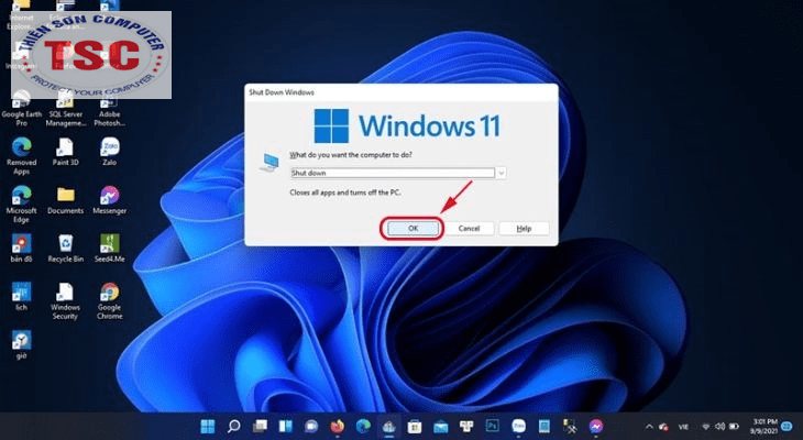 Tắt máy tính nhanh bằng phím trên Windows 11