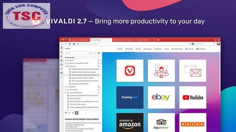 Vivaldi có nhiều chức năng hữu ích đáp ứng cho nhu cầu thiết thực của người dùng