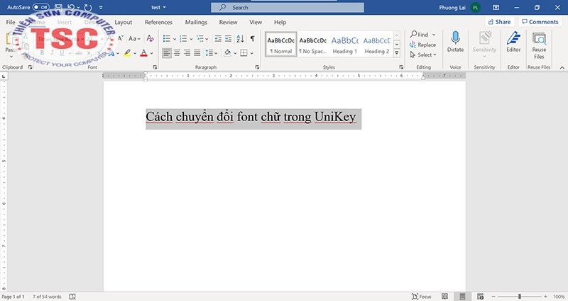Chuyển đổi Font chữ trong Unikey