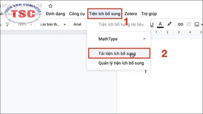 Cài đặt Add-Ons vào Google Docs nhanh chóng