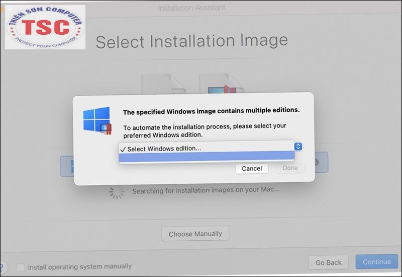 Chỗ này ai dùng file ISO không hiện phiên bản Windows thì cứ chọn ô trắng đầu tiên.