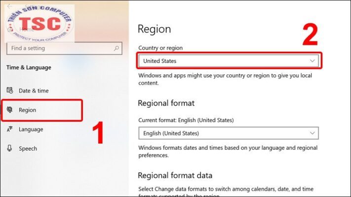 Region Hk Computer Thay đổi region khu vực trên Windows 7-10 - Thiên Sơn Computer