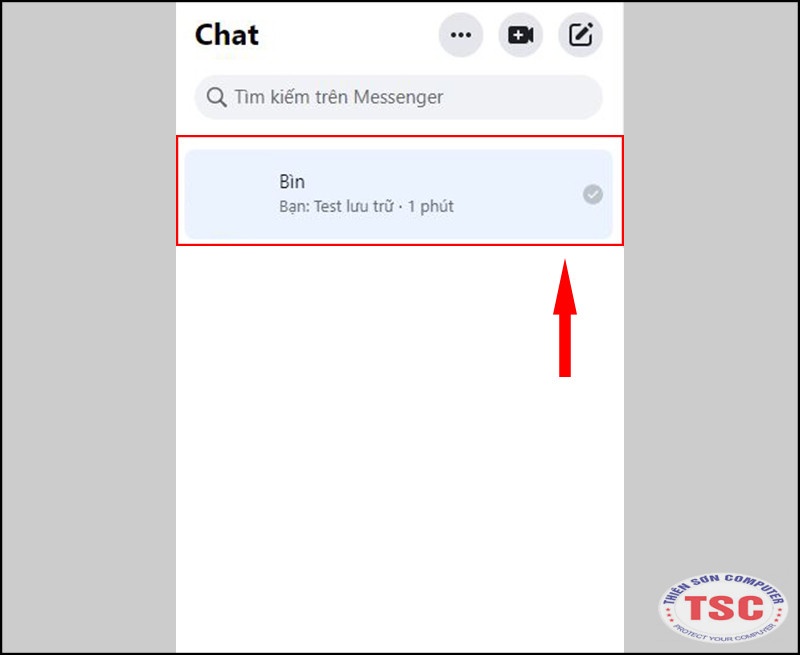 Sau khi thực hiện 2 bước trên, về lại giao diện nhắn tin bạn sẽ nhìn thấy ngay tin nhắn đã bỏ lưu trữ.